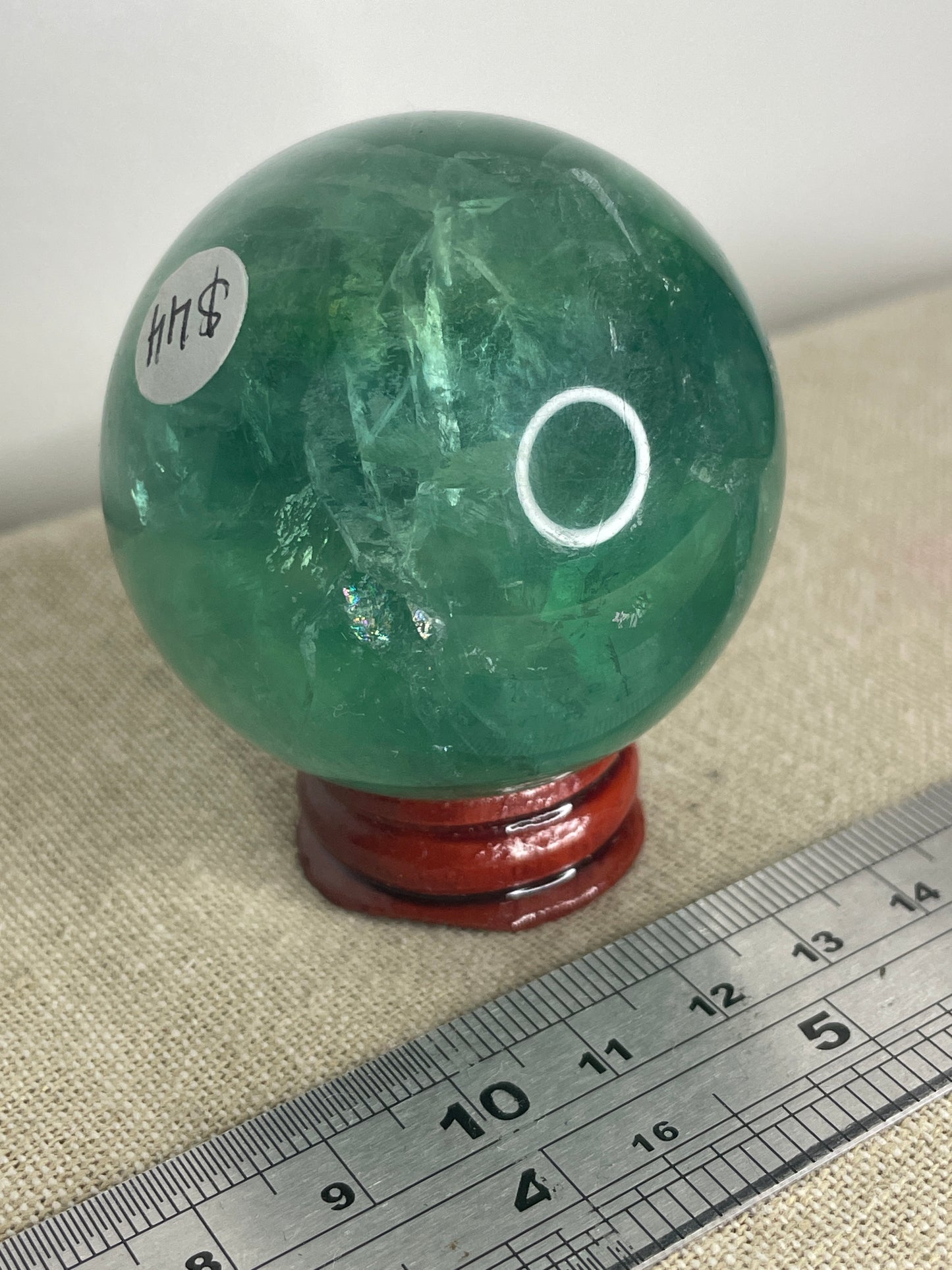 Green fluorite sphere
