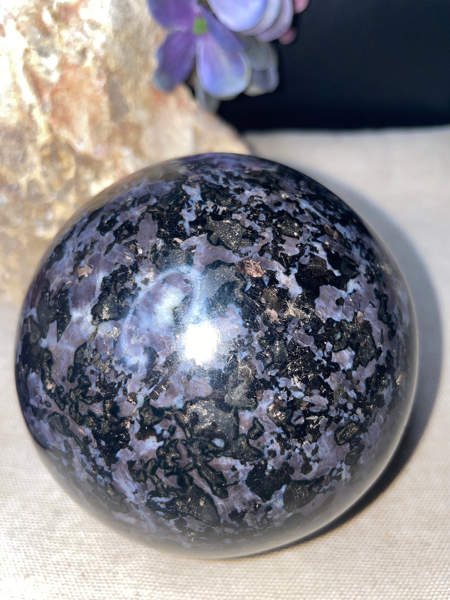 1.322kg indigo gabbro sphere