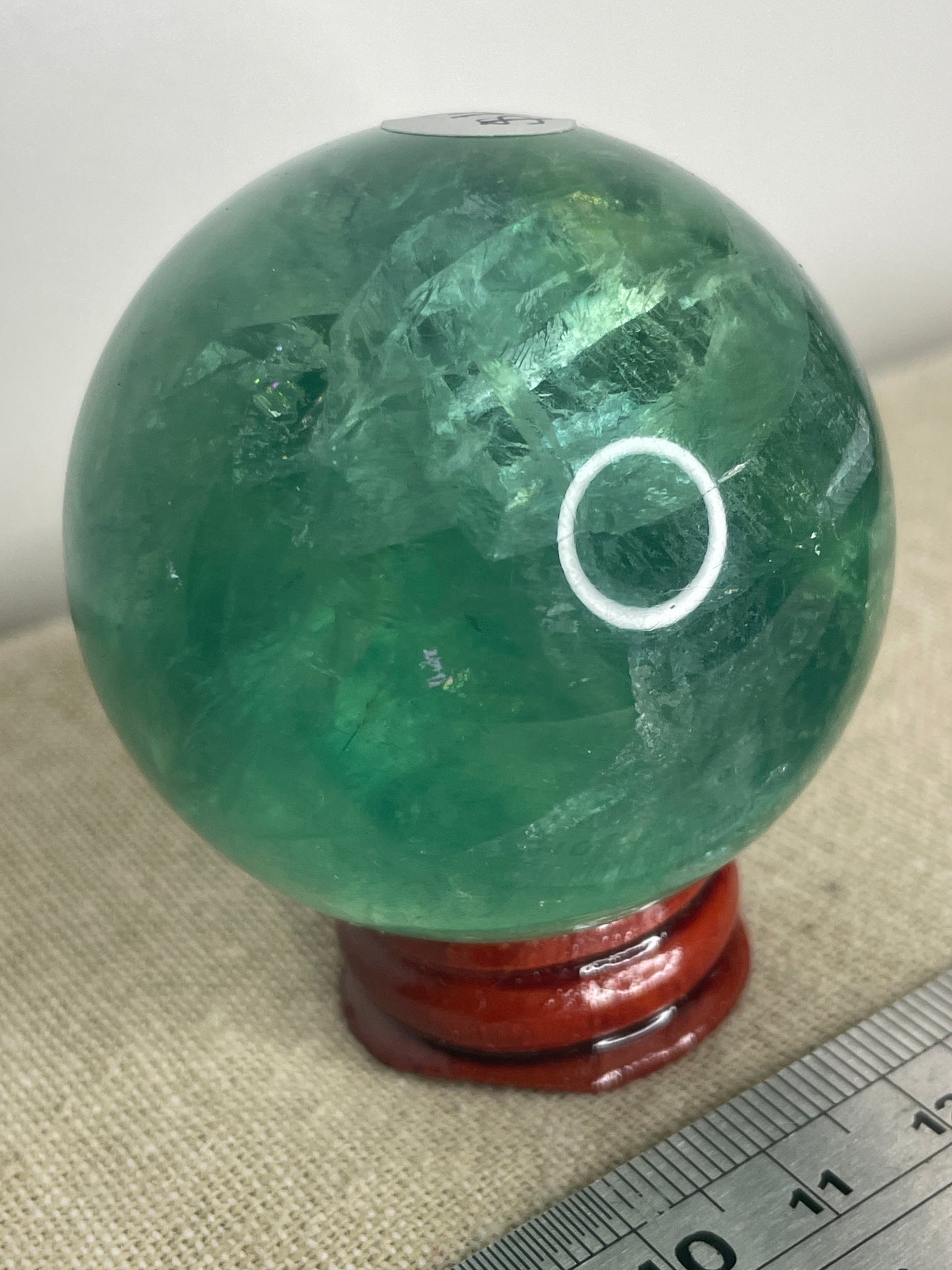 Green fluorite sphere
