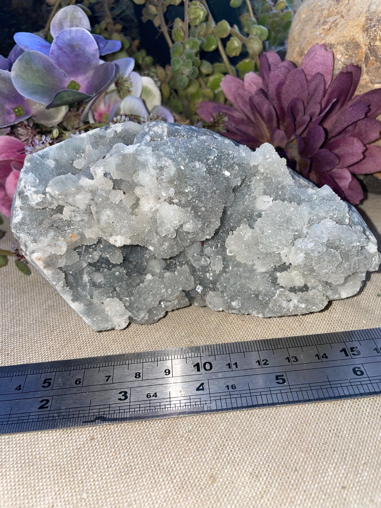 Apophyllite druzy cluster