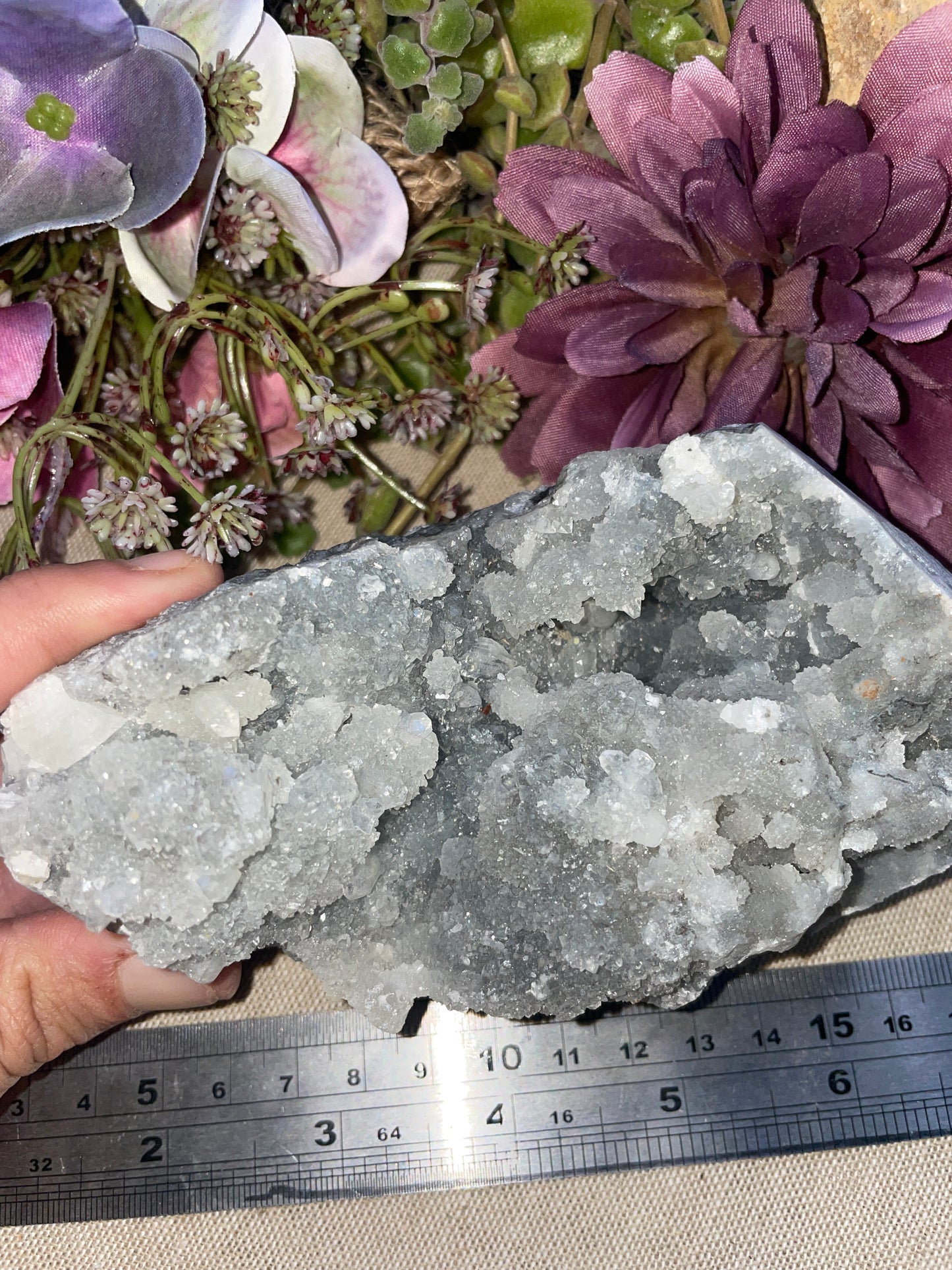 Apophyllite druzy cluster