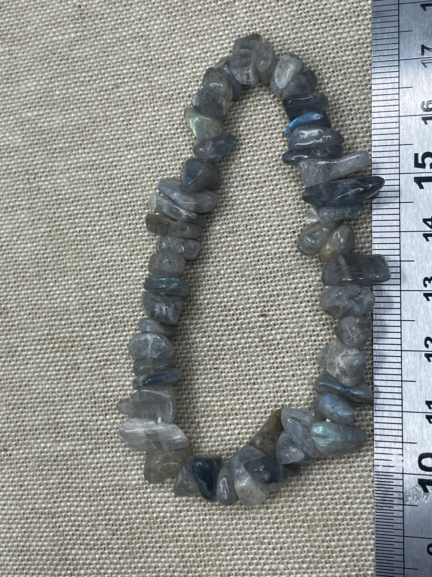 Labradorite chip bracelet
