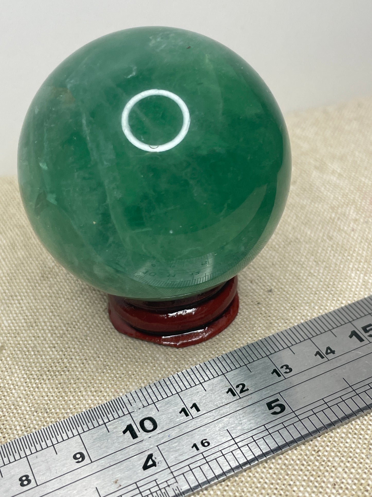 Green fluorite sphere