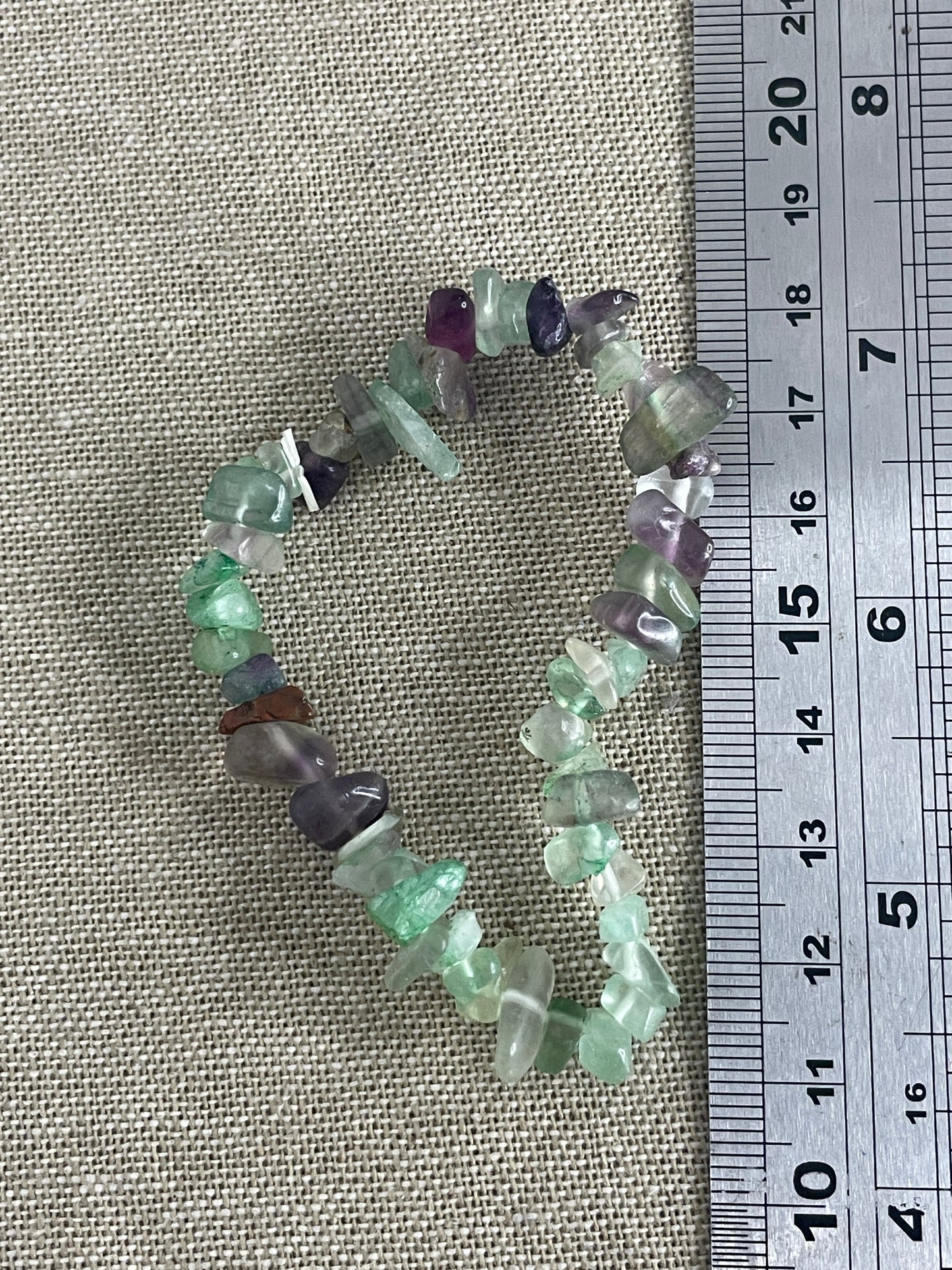 Fluorite chip bracelet