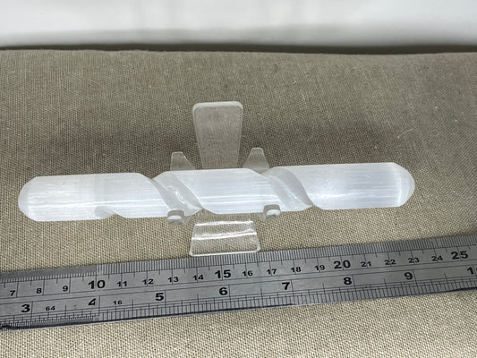 Blunt end selenite spiral wand