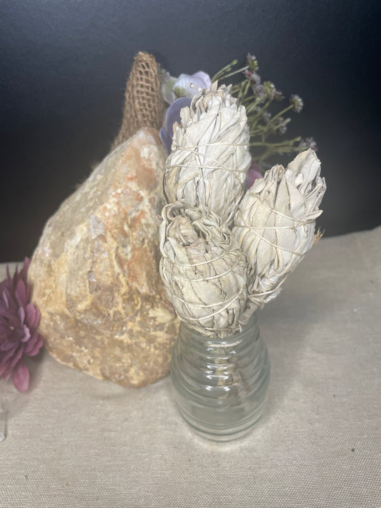 White sage smudge wand
