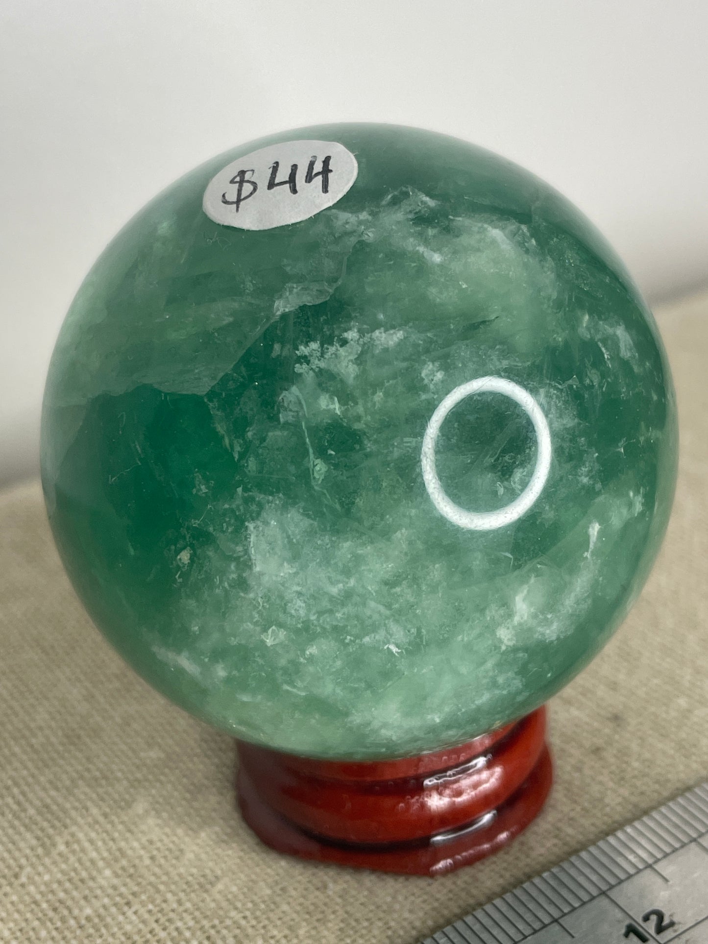 Green fluorite sphere