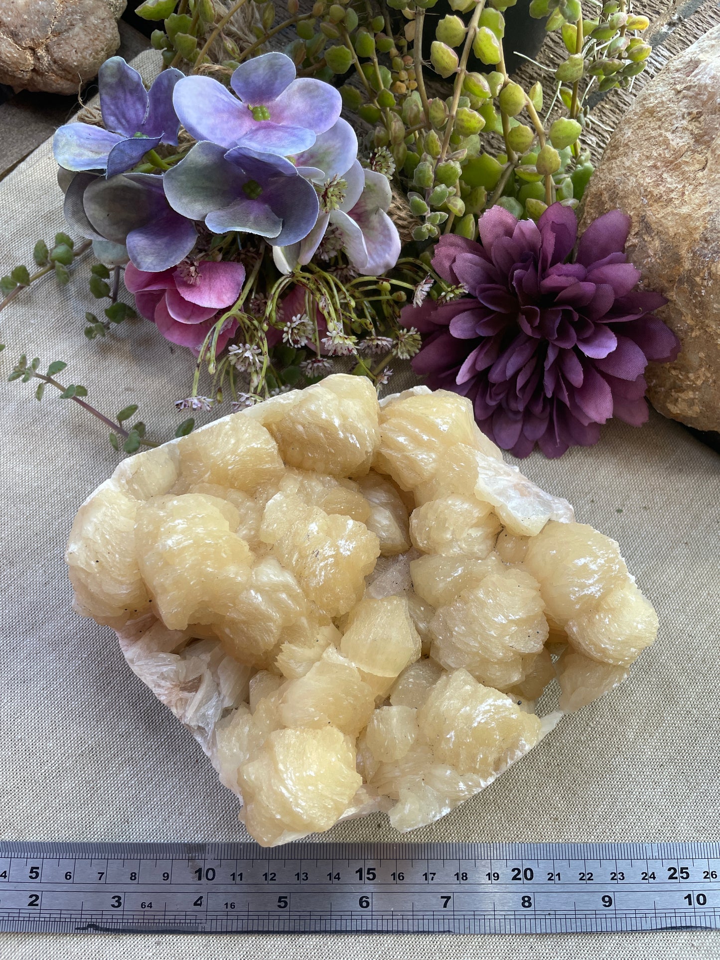 Stilbite cluster peach