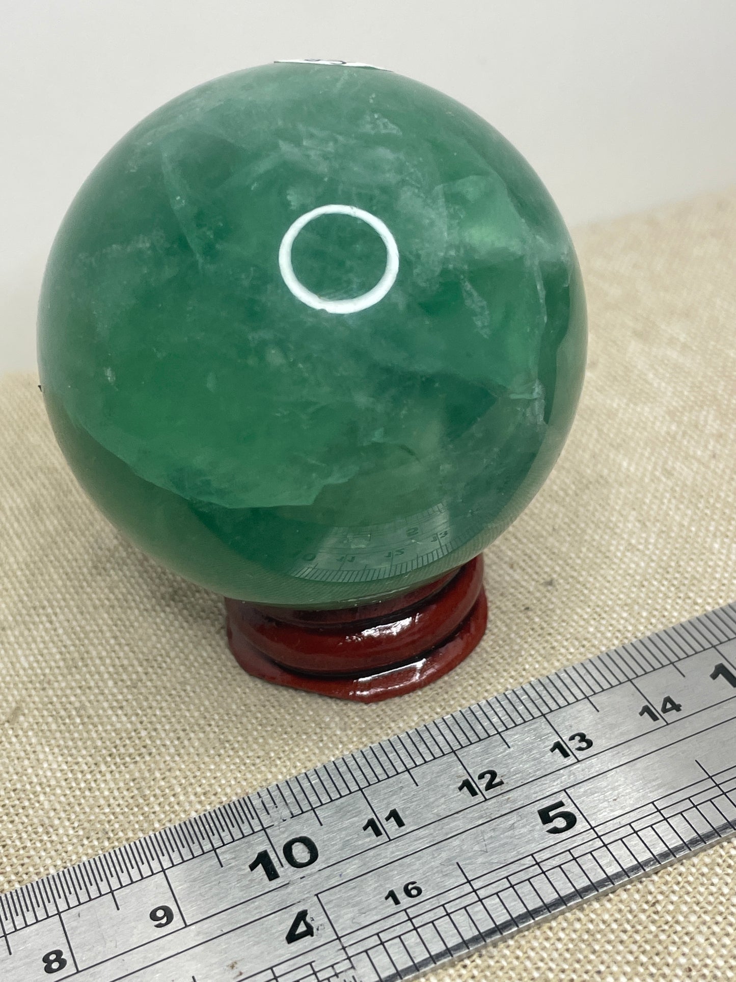 Green fluorite sphere