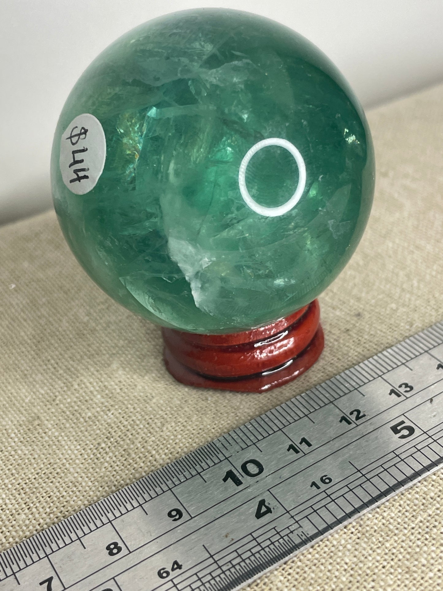 Green fluorite sphere