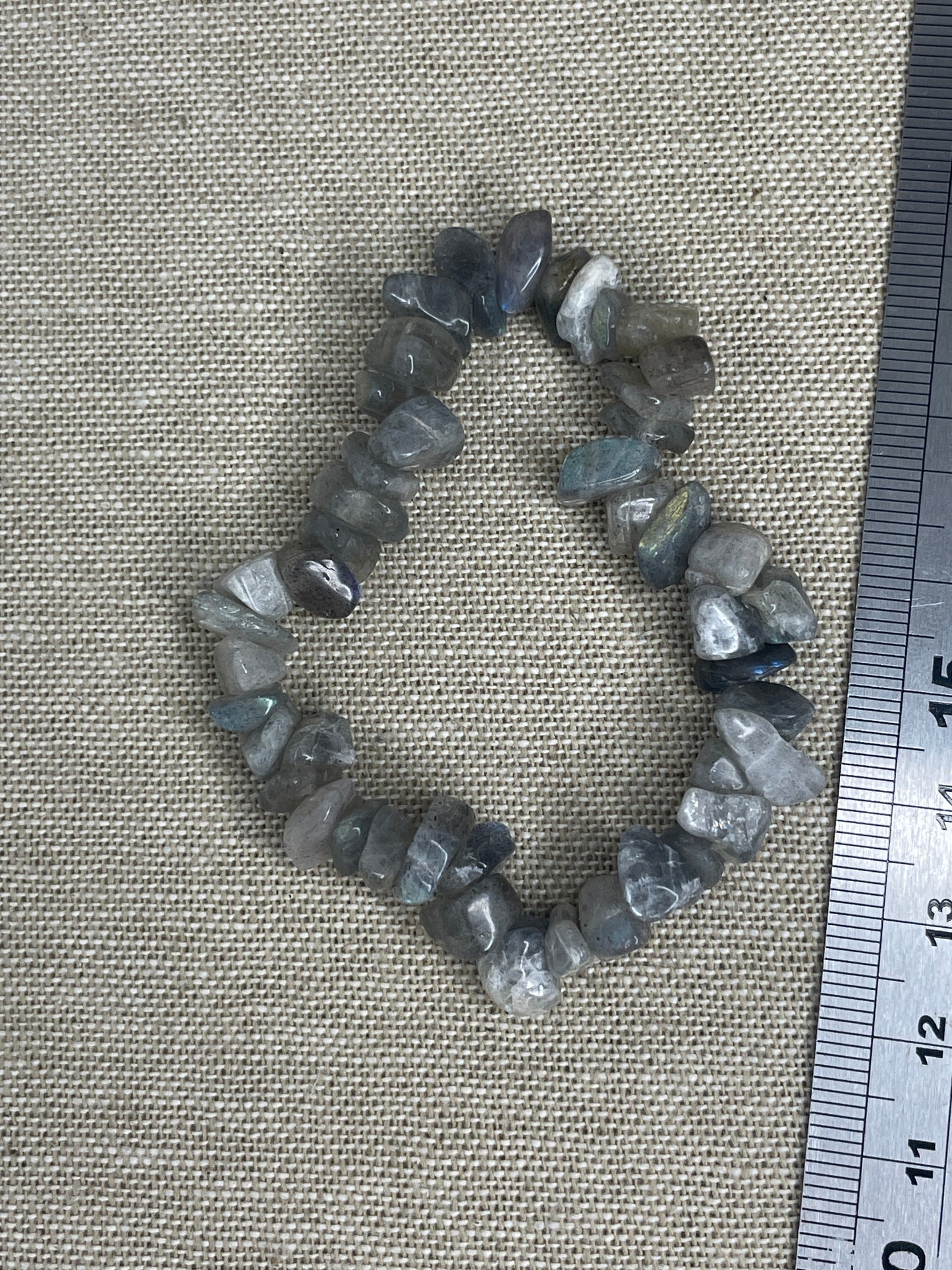 Labradorite chip bracelet