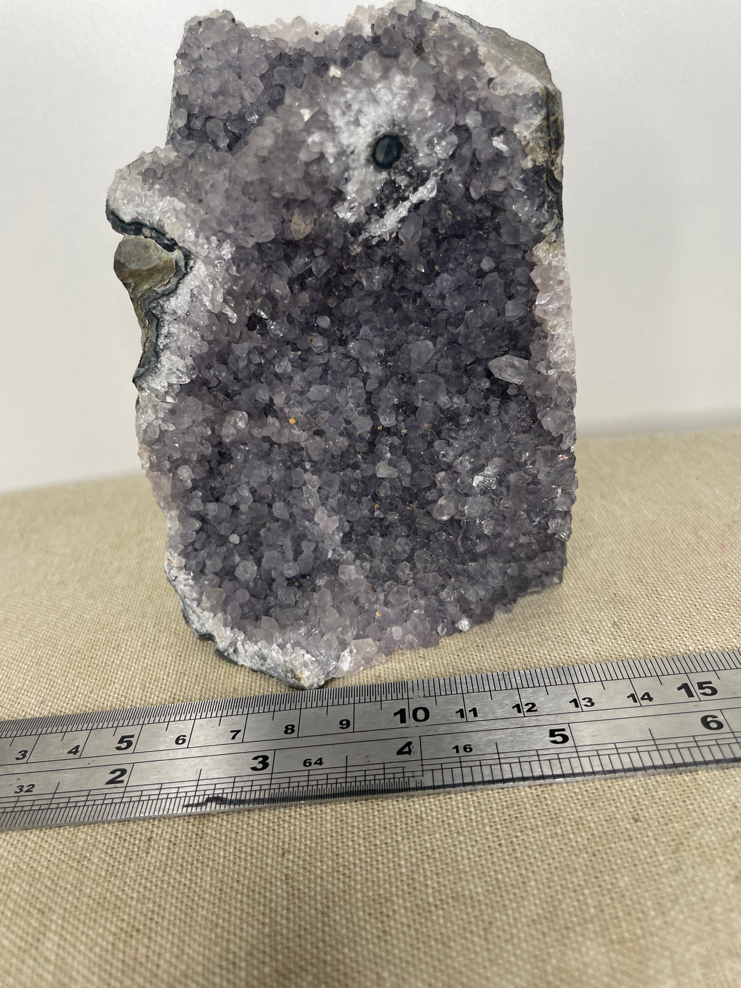 Amethyst cut base cluster