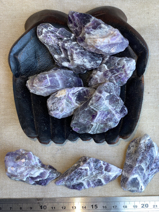 Chevron amethyst rough