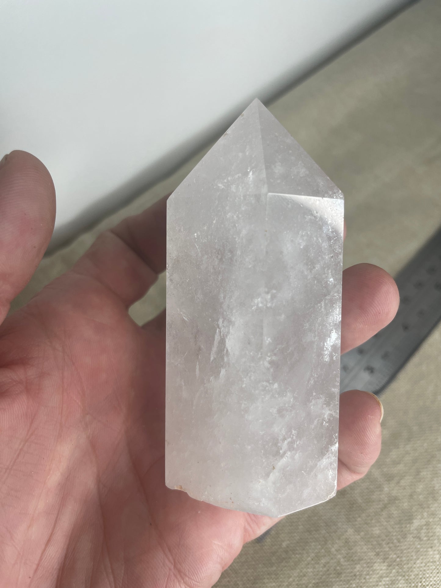 Clear quartz tower