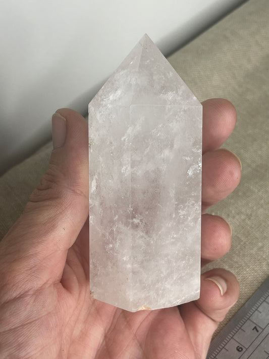 Clear quartz tower