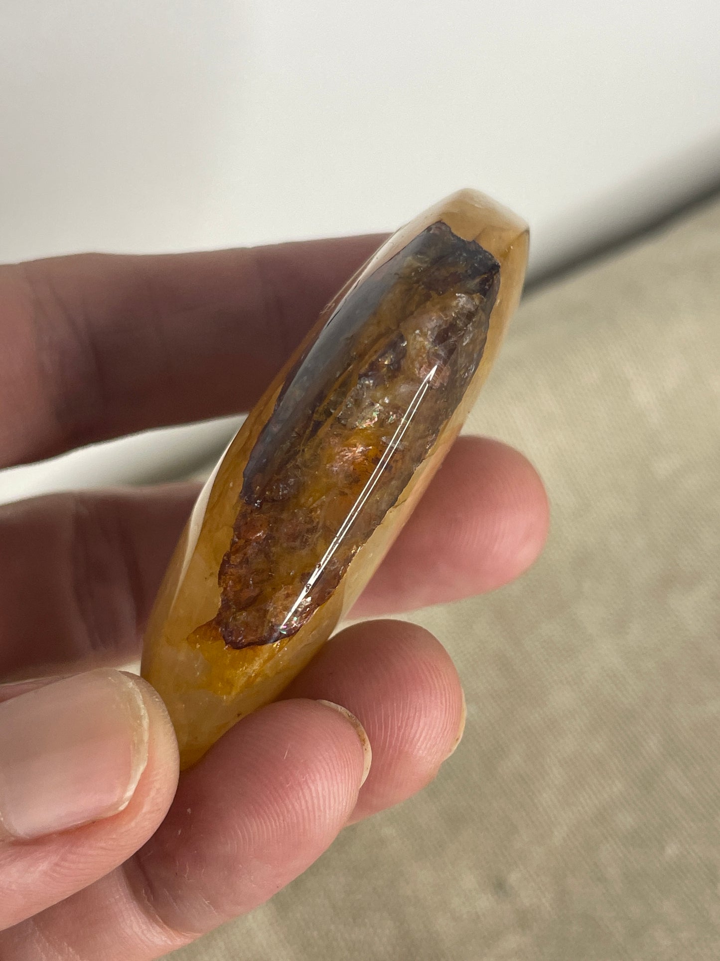 Golden healer palm stone