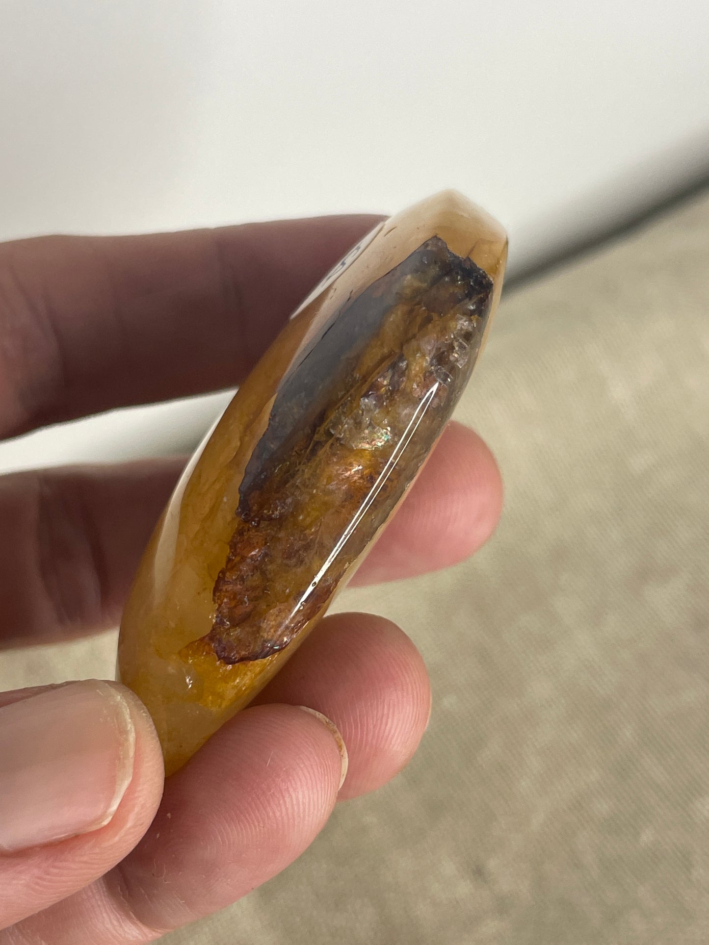 Golden healer palm stone