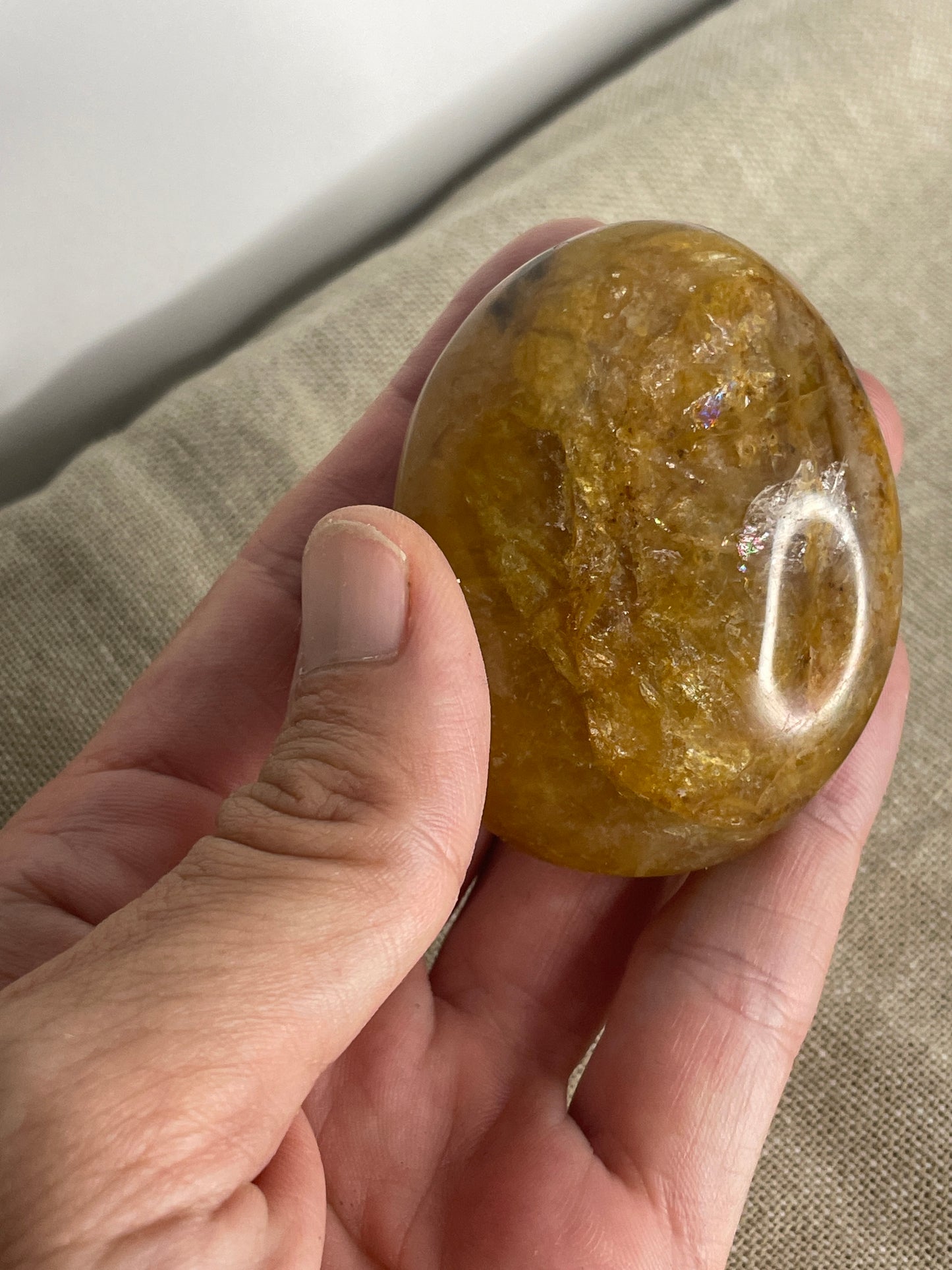 Golden healer Palm stone
