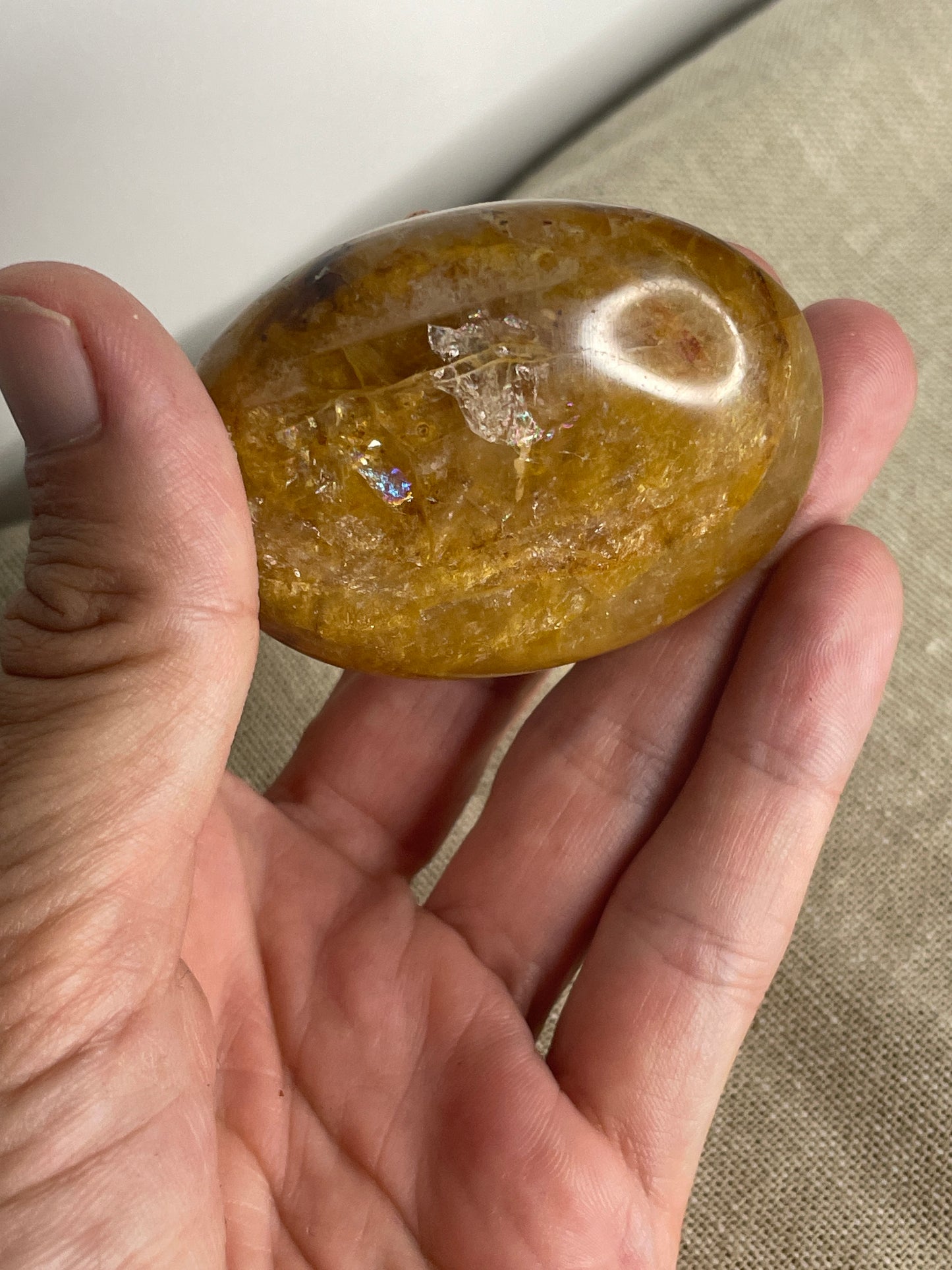 Golden healer Palm stone