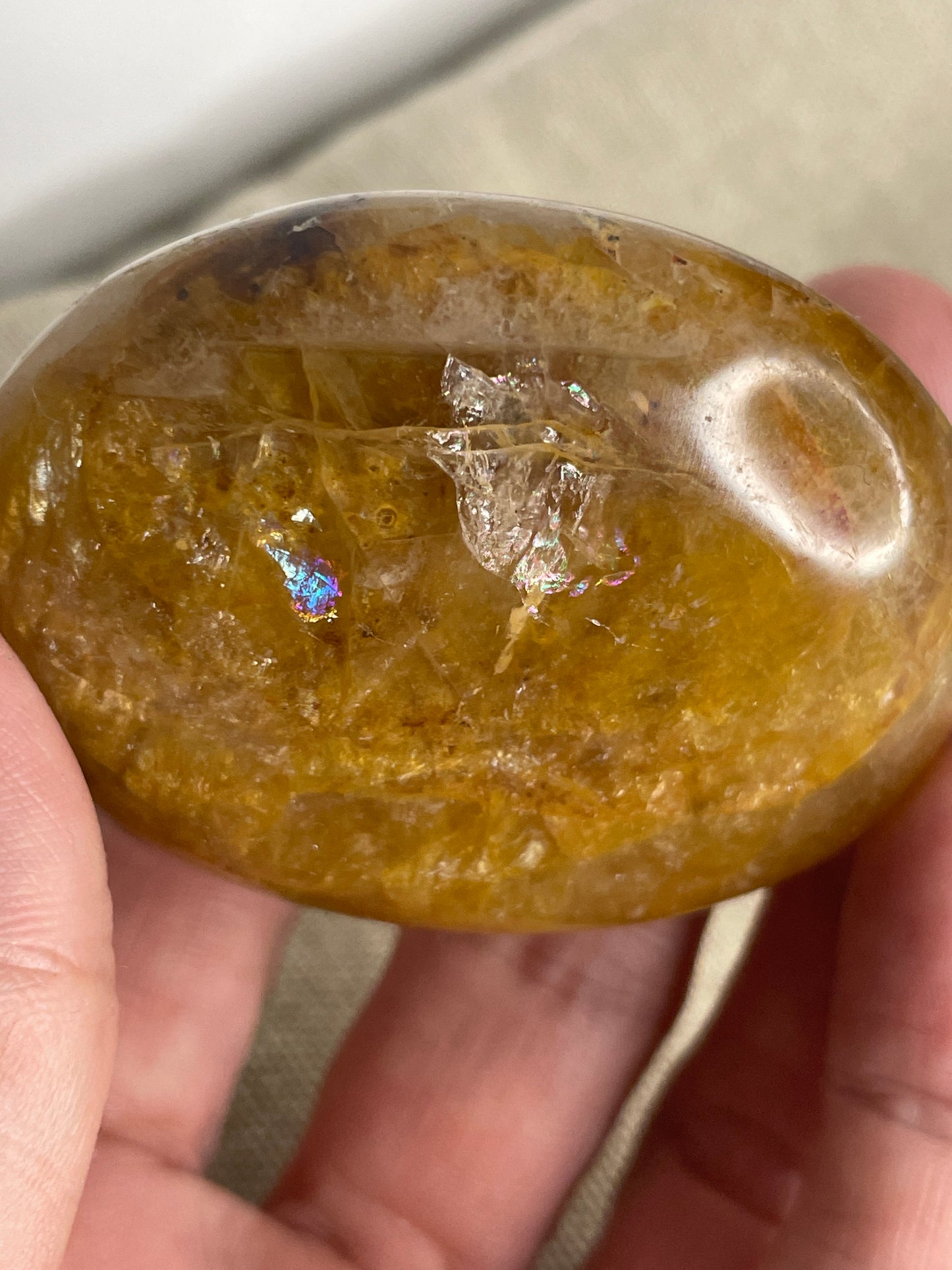 Golden healer Palm stone