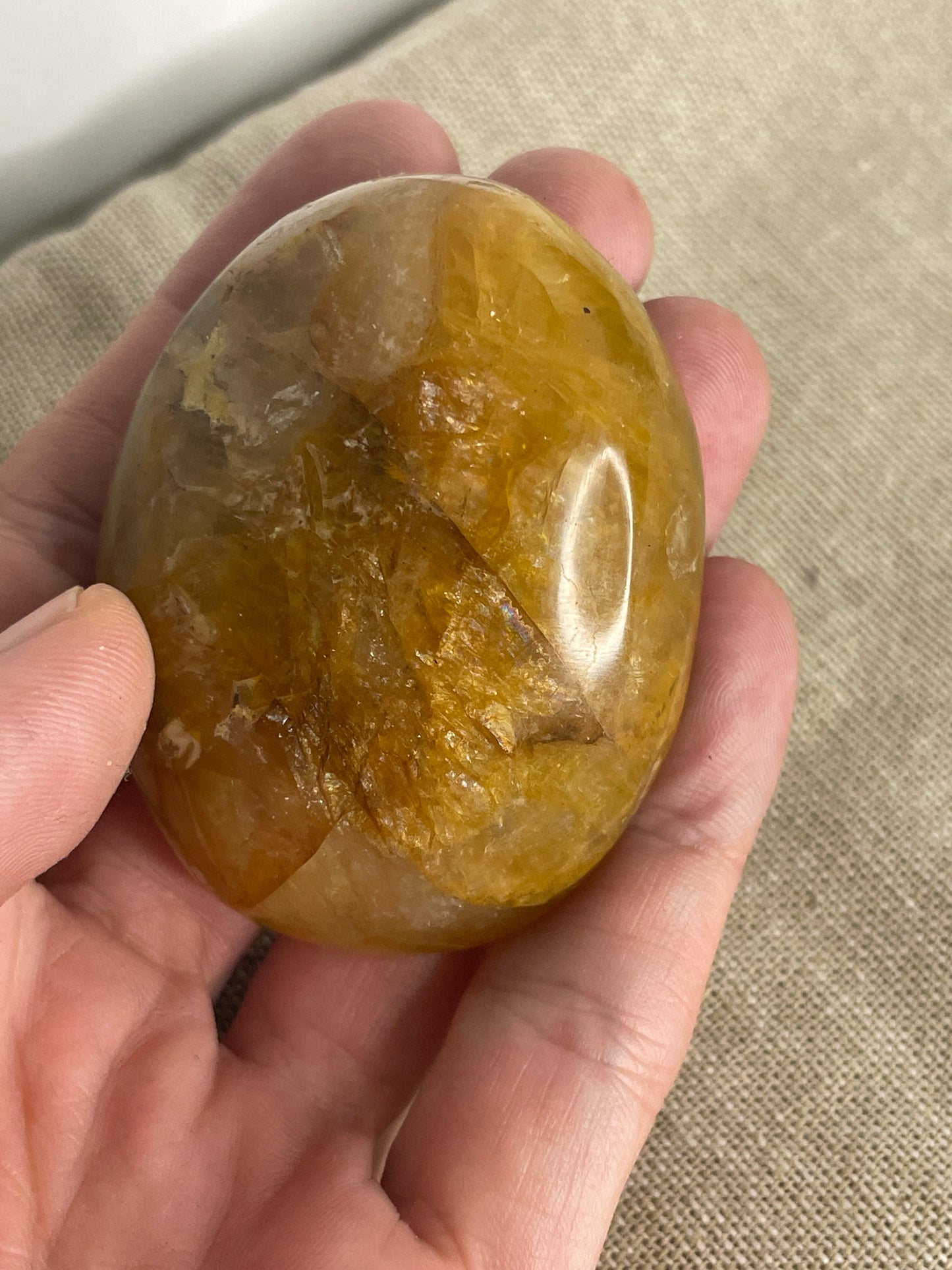 Golden healer Palm stone