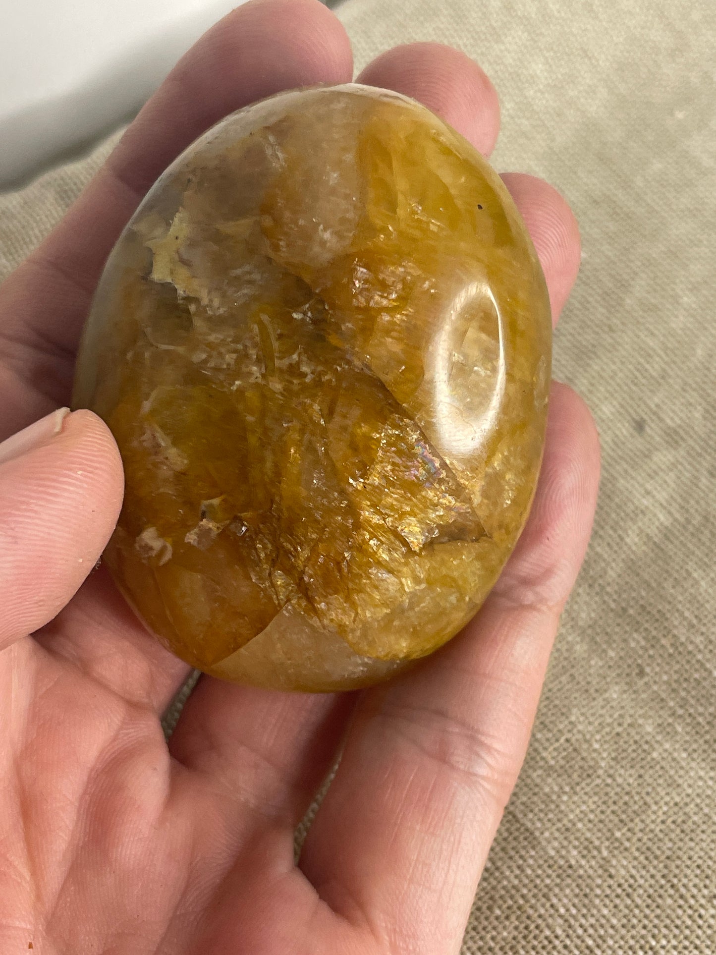 Golden healer Palm stone