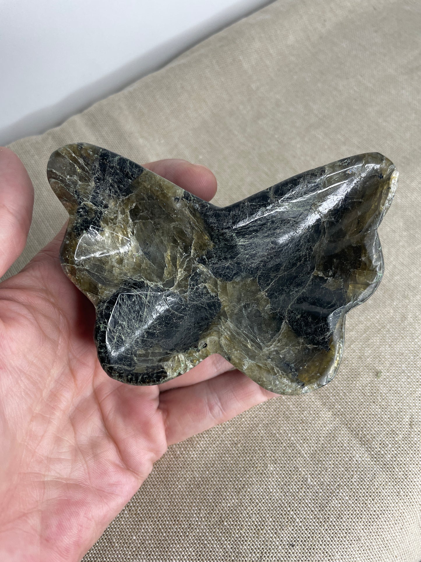 Labradorite butterfly bowl