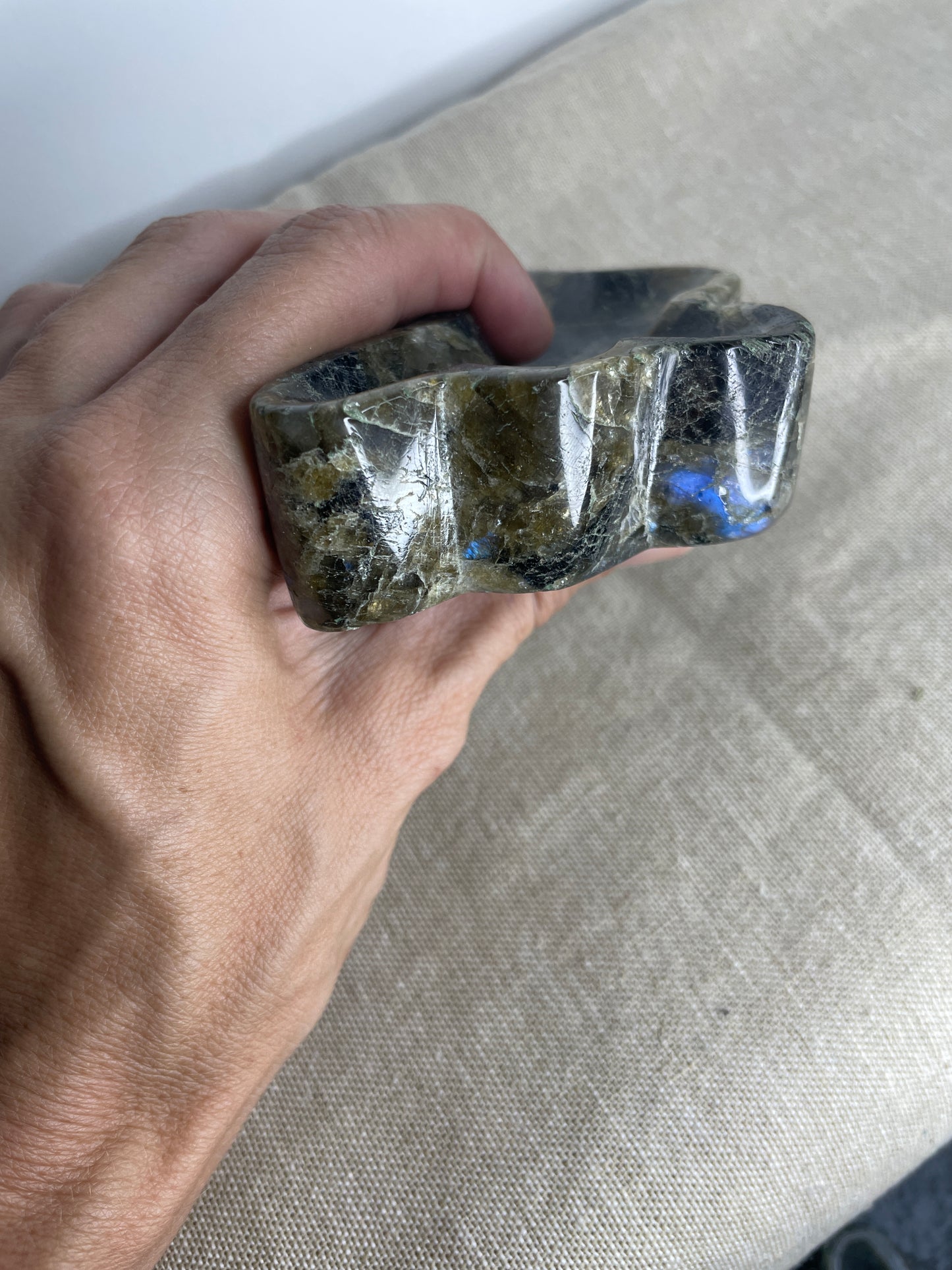 Labradorite butterfly bowl