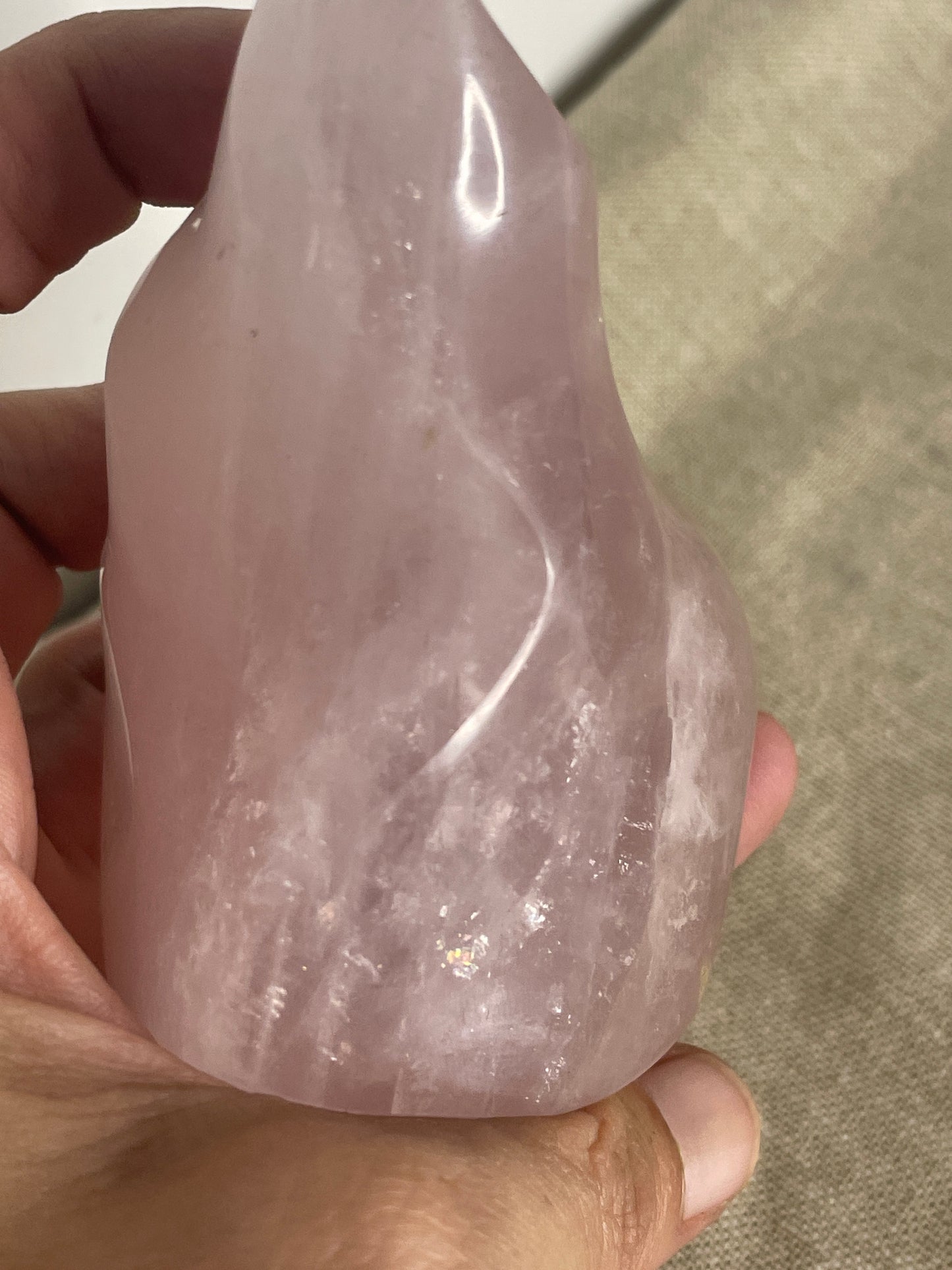 Rose quartz flame