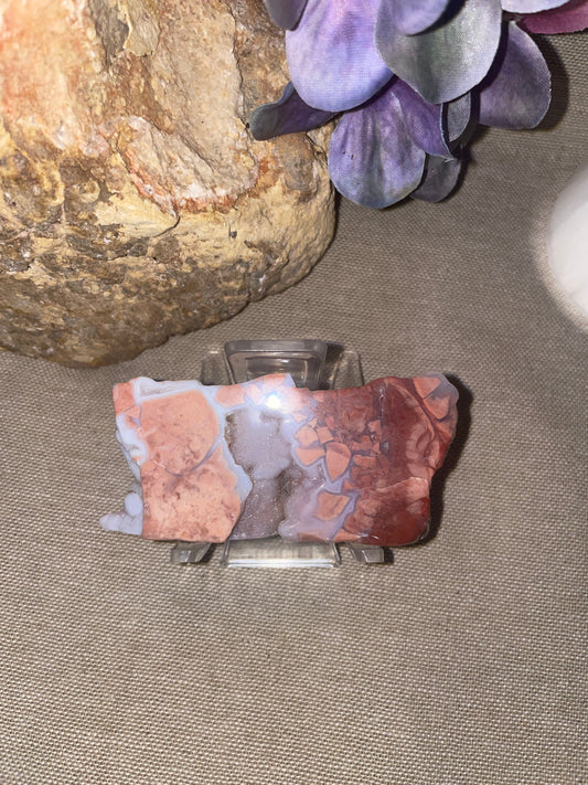 Pink agate slice Freeform