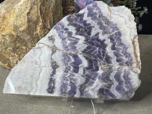 Chevron amethyst slice