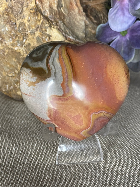 Polychrome Jasper heart