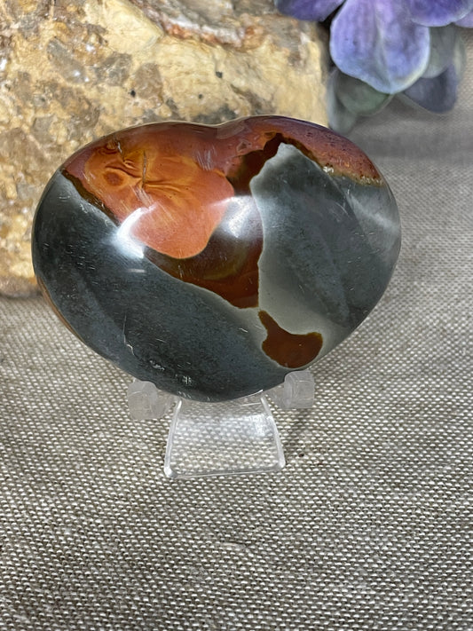 Polychrome Jasper heart