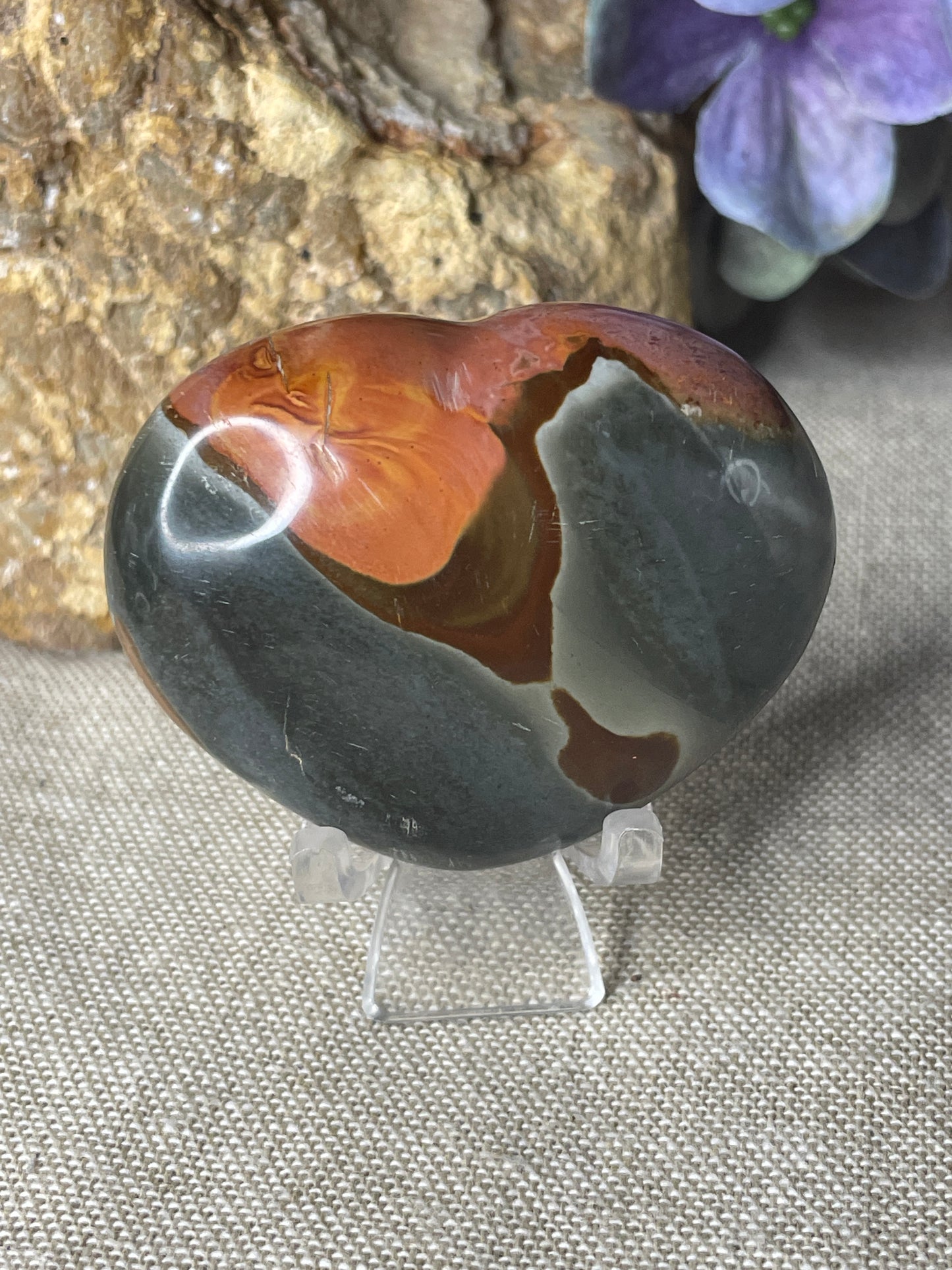 Polychrome Jasper heart