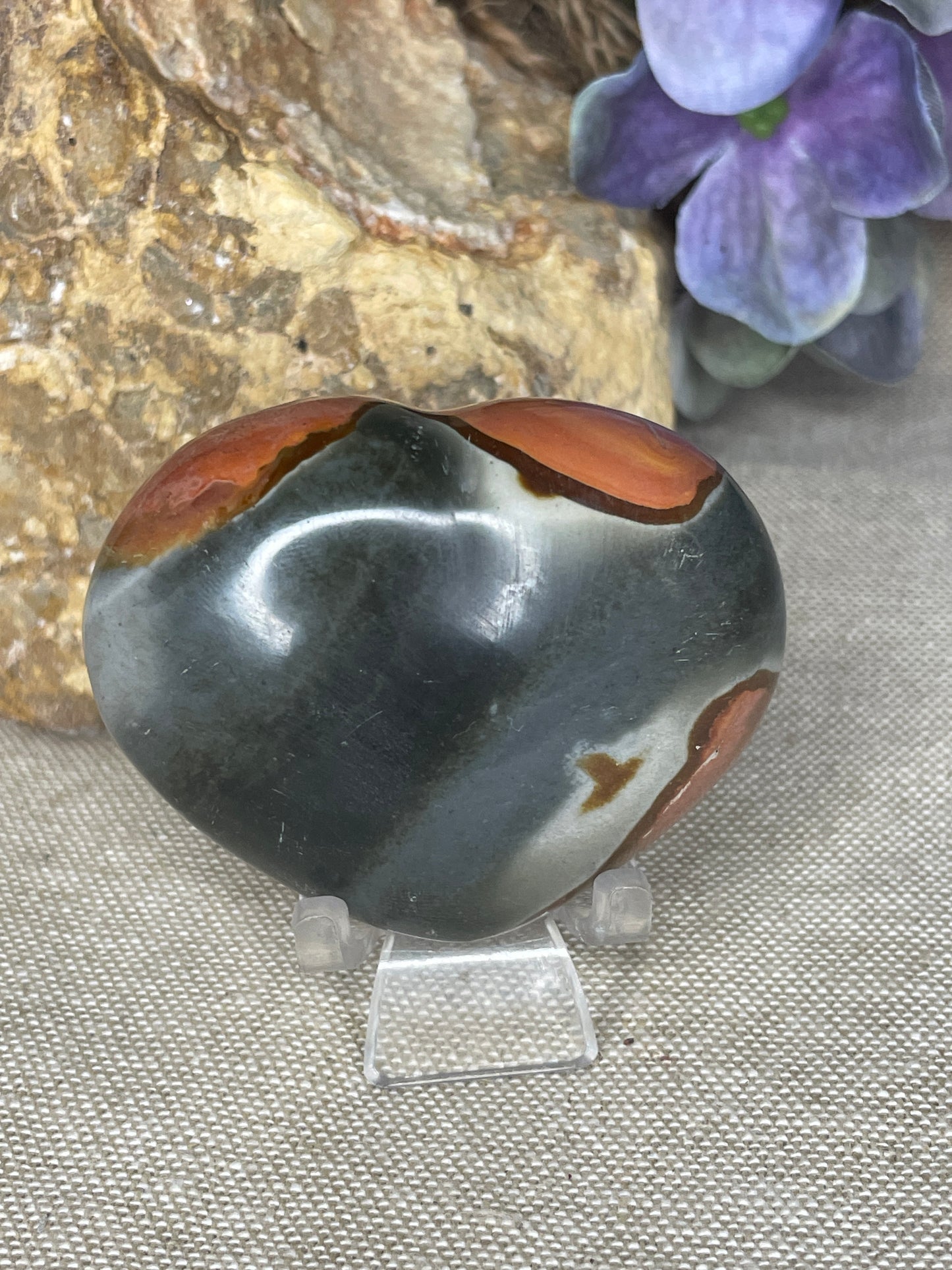 Polychrome Jasper heart