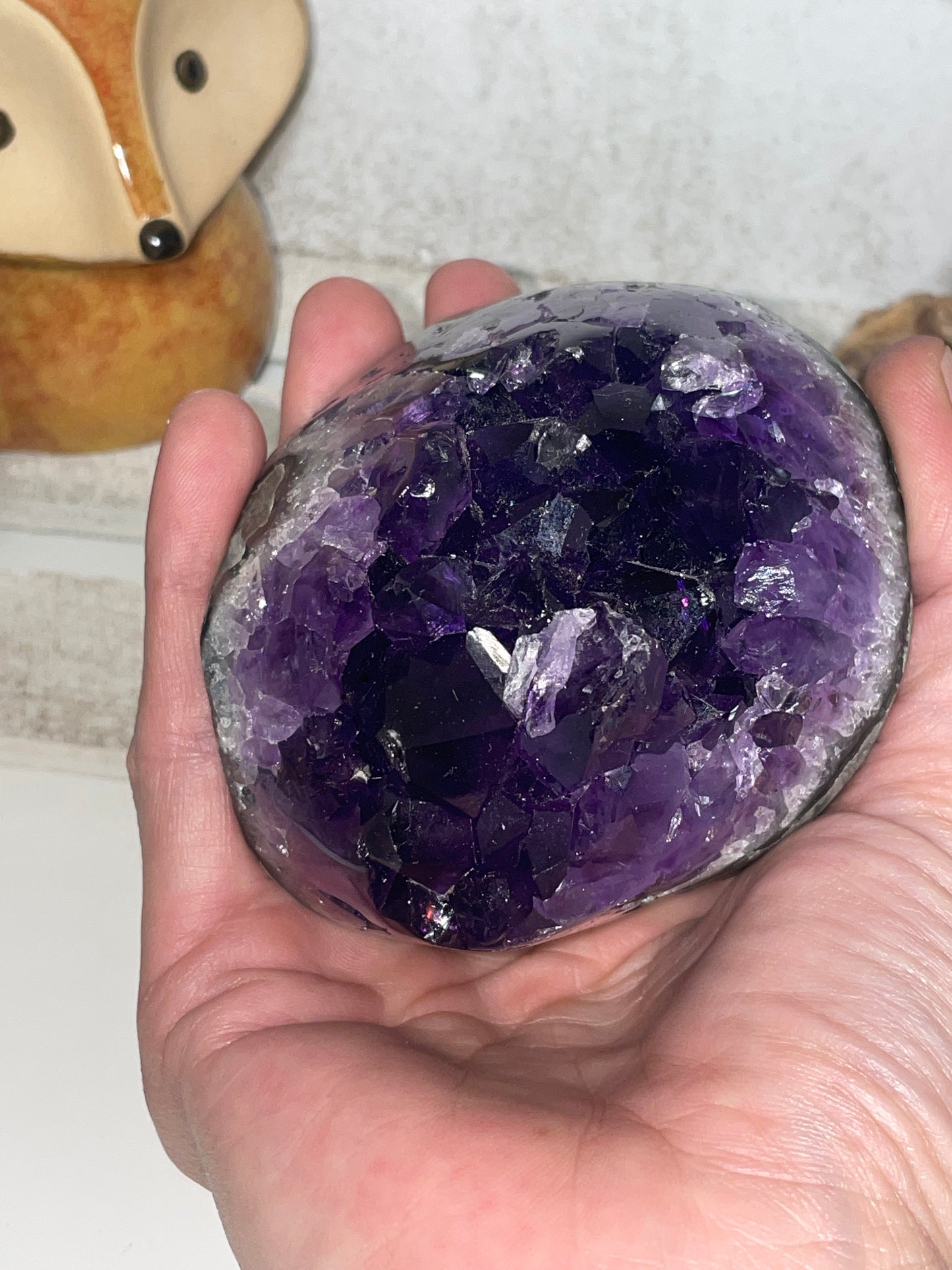 Dark amethyst polished edge