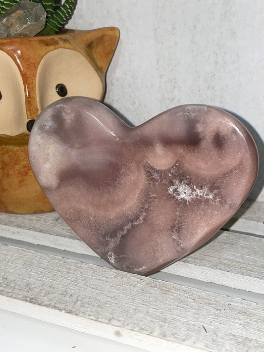 Pink amethyst heart