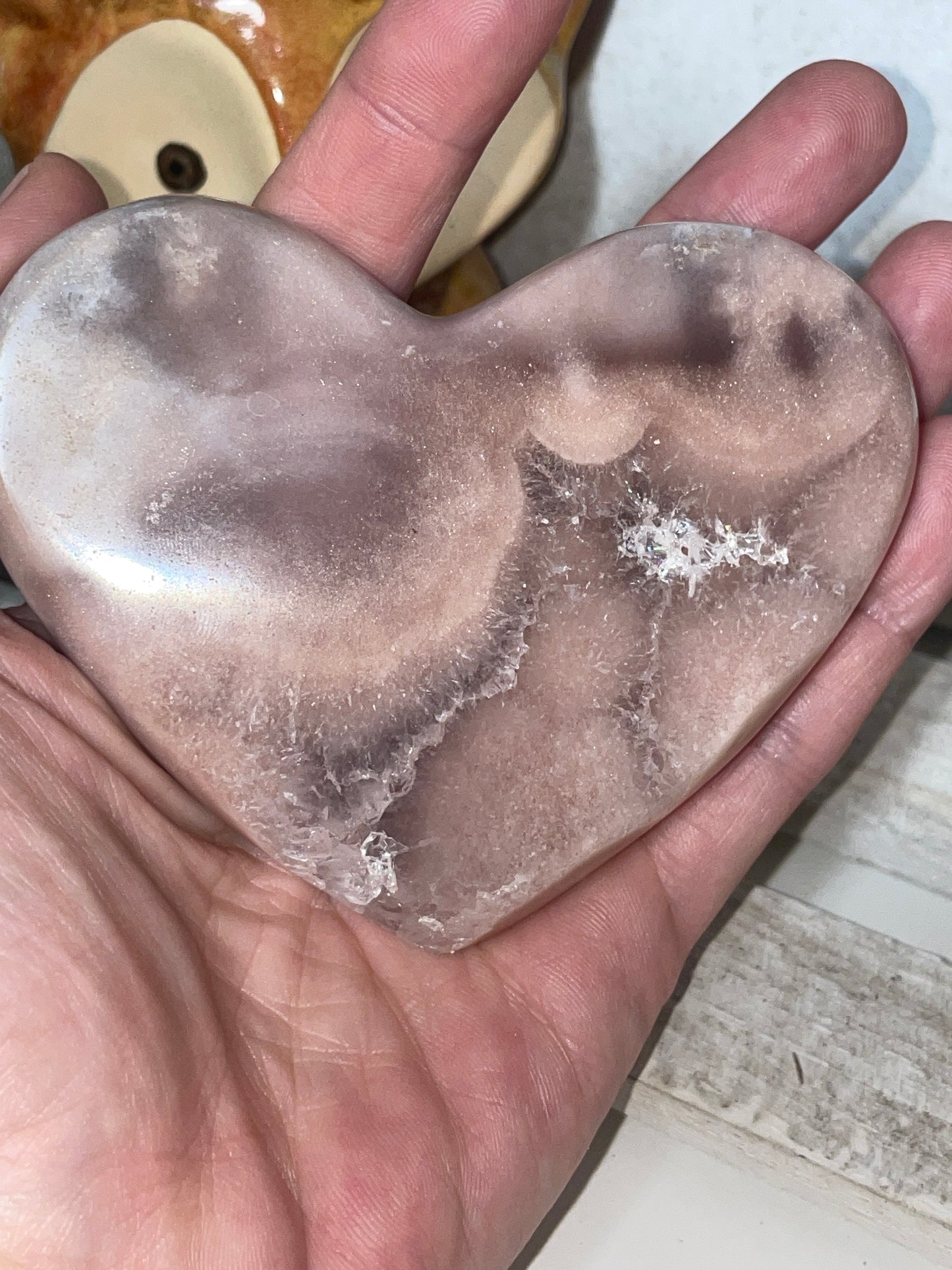 Pink amethyst heart