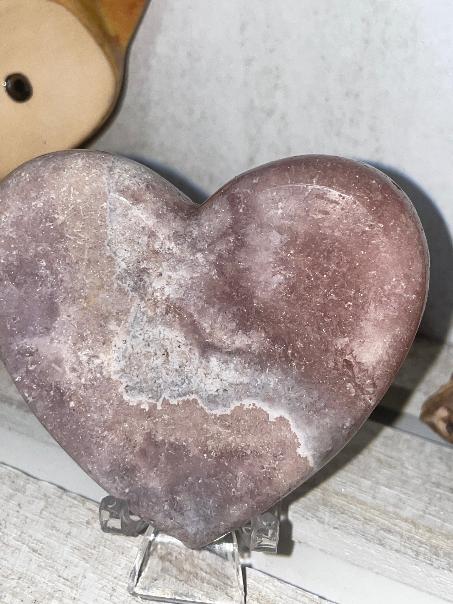 Pink amethyst heart (2)
