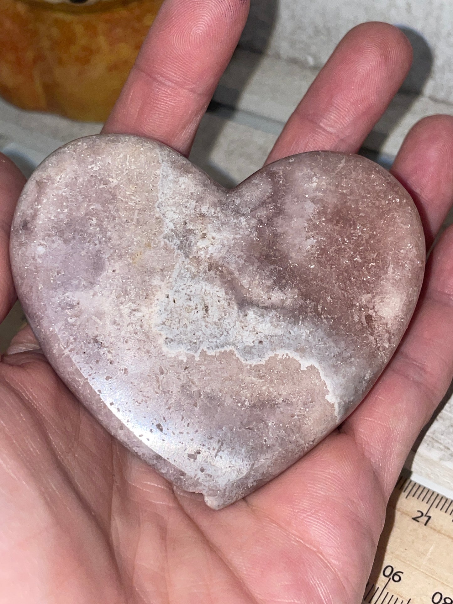 Pink amethyst heart (2)