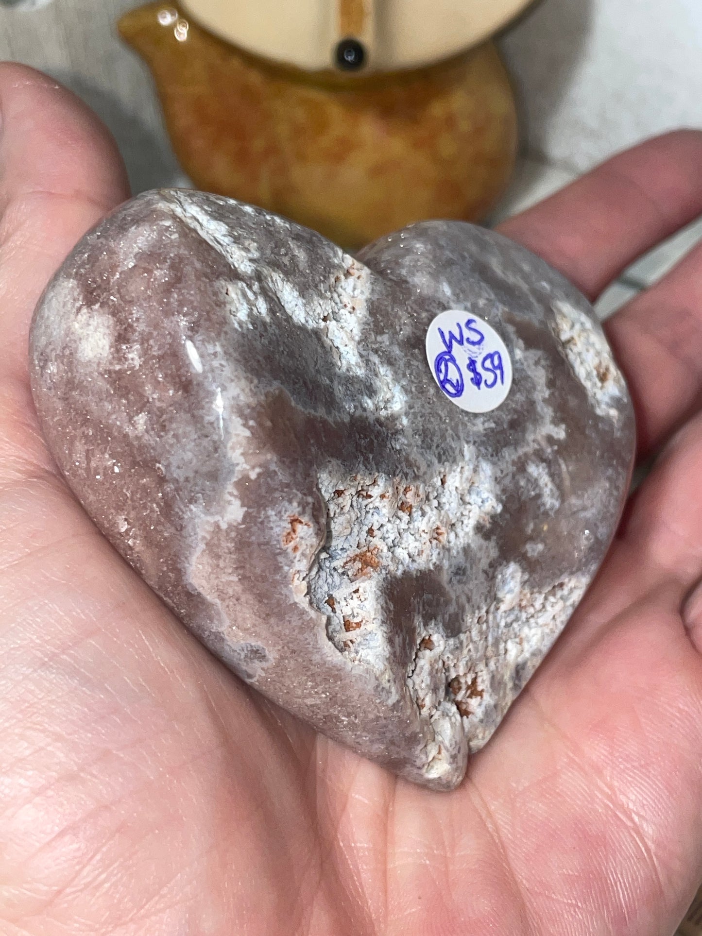 Pink amethyst heart (2)