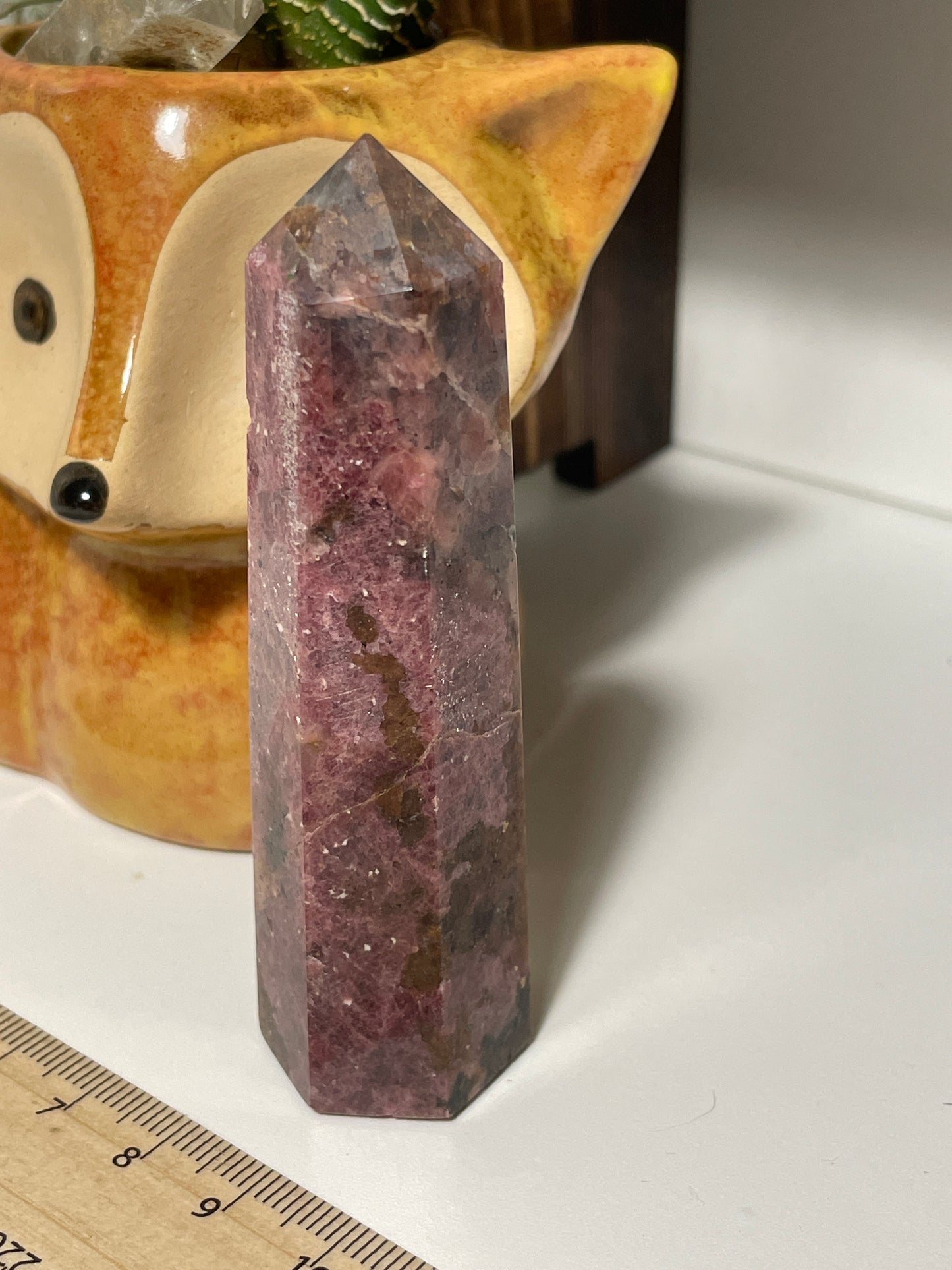 High grade rhodonite tower