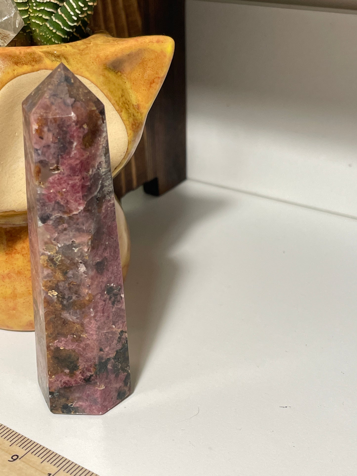 High grade rhodonite tower