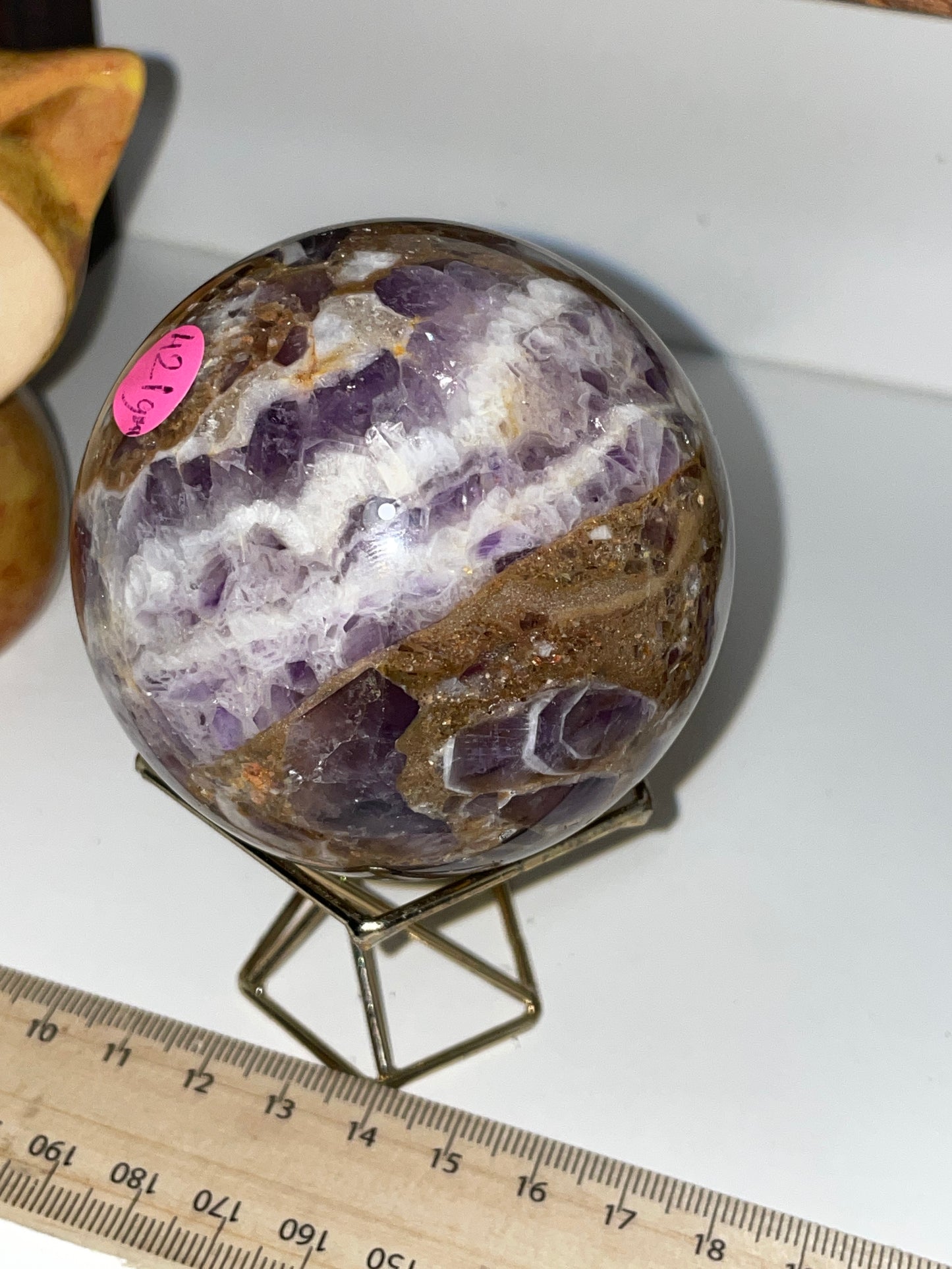 Chevon Amethyst in matrix sphere