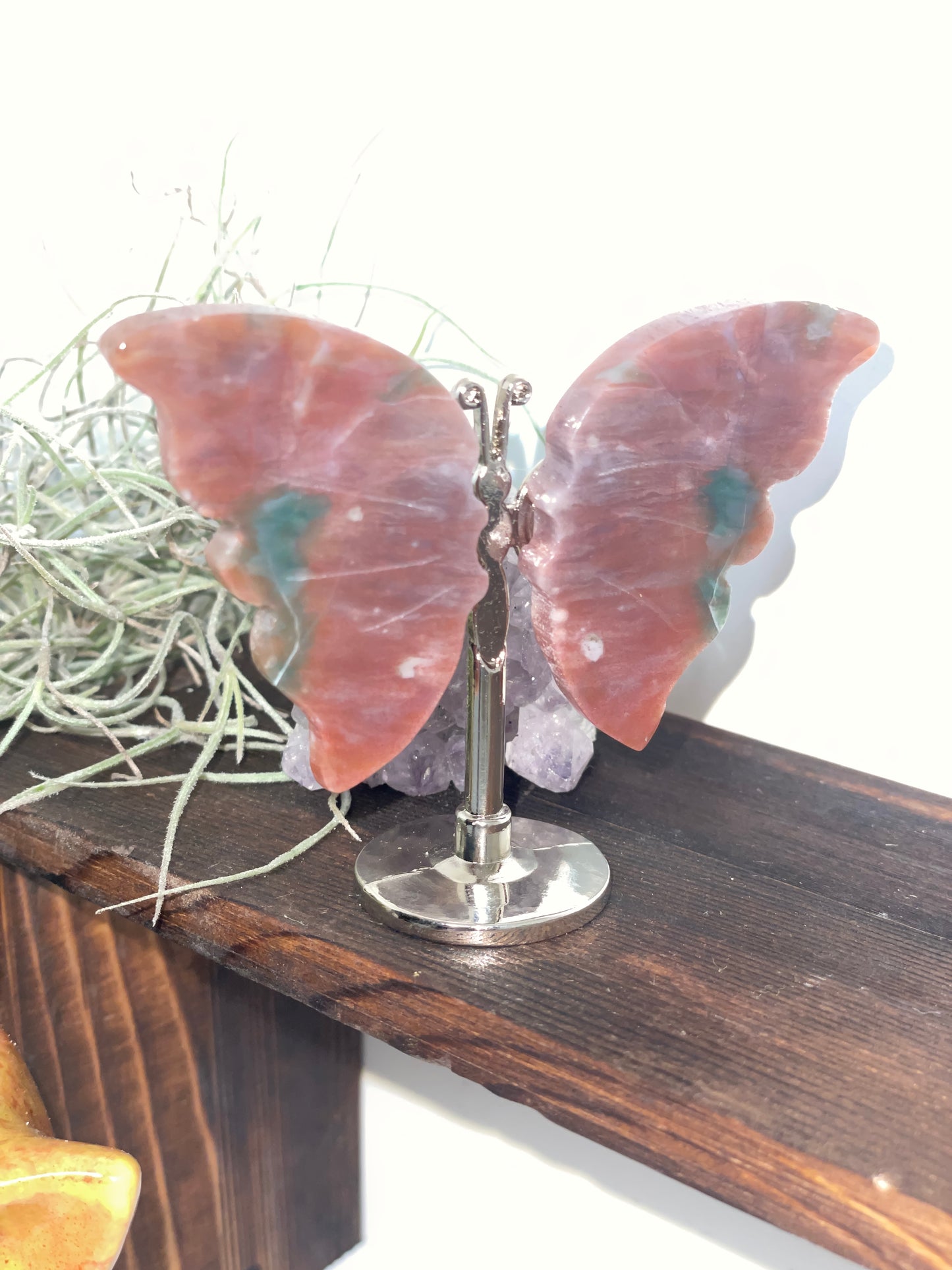 Red moss agate butterfly