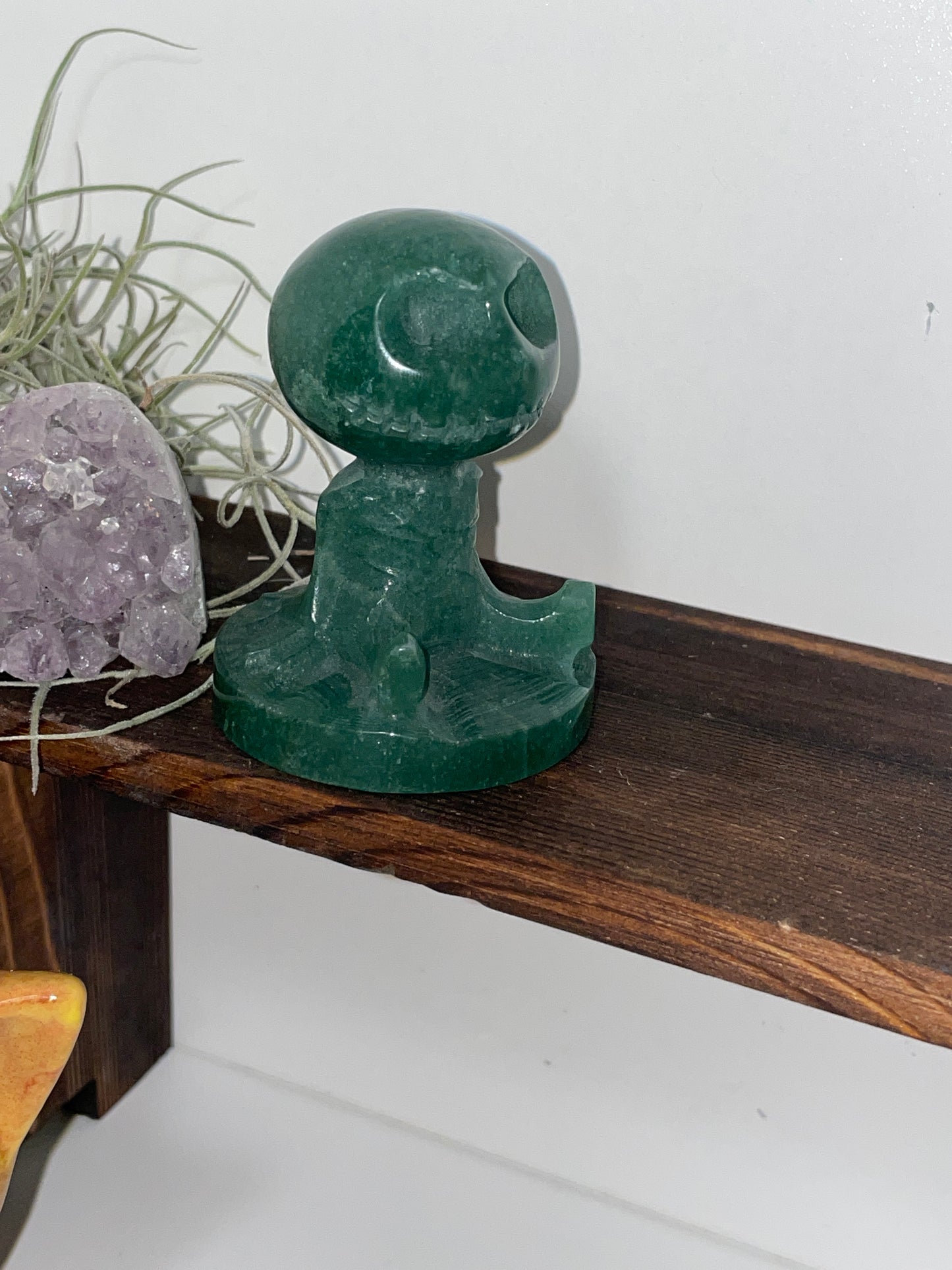 “Jack skellington” green aventurine carving