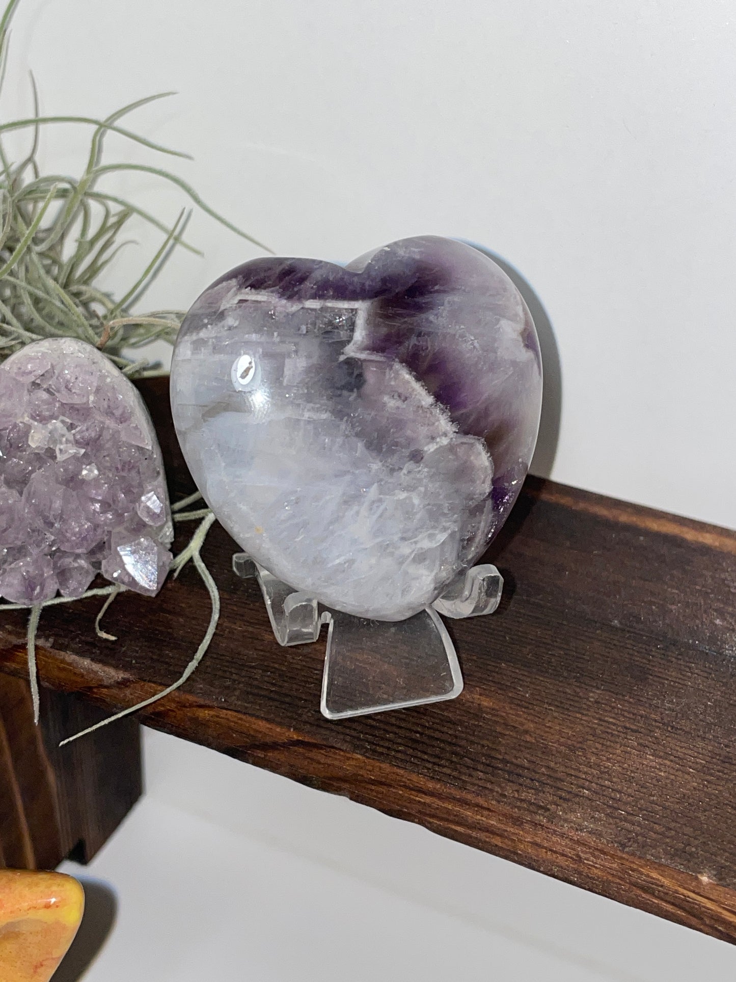 Chevron amethyst heart