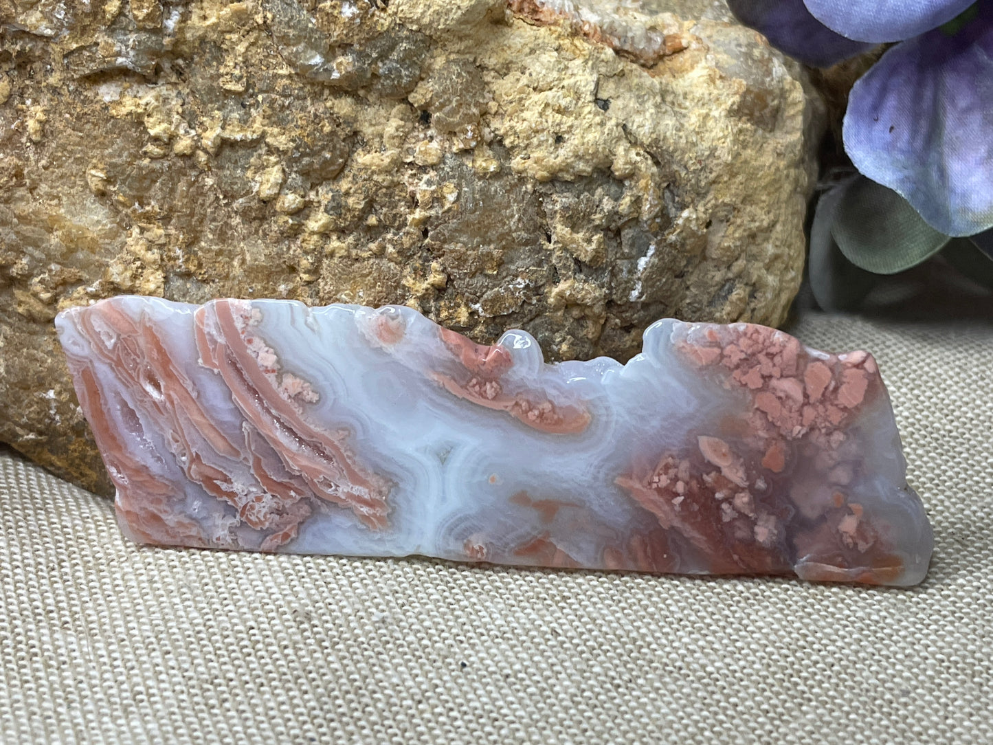 Pink agate freeform