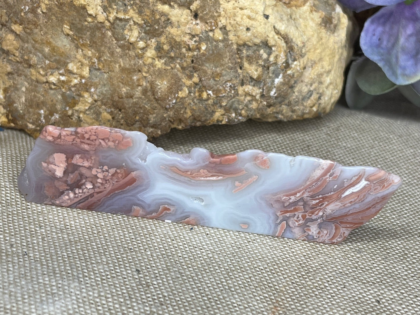 Pink agate freeform