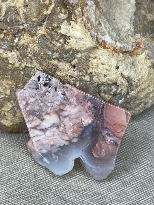 Pink agate freeform